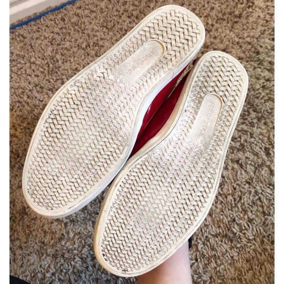 cole haan red velvet shoes